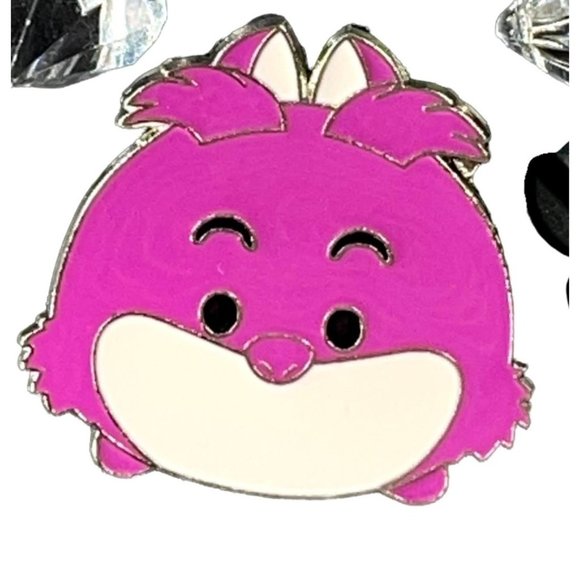 Disney Land Paris Alice Wonderland Cheshire Pink Large Cat Trading Pin Badge Pin